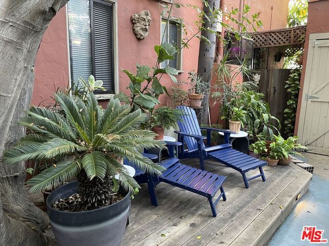 a view of a chairs in a patio