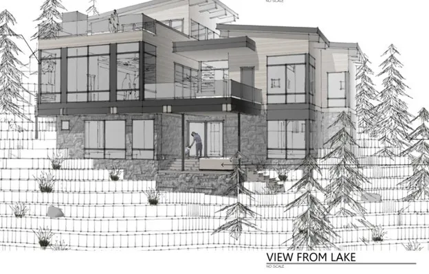 a view of a white building