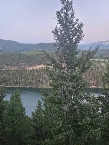 a view of lake with mountain