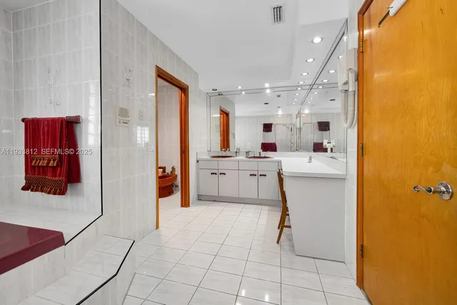 a room with a table and window