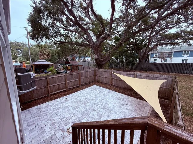 a view of outdoor space with seating