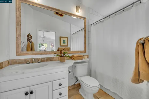a bathroom with a sink toilet and mirror