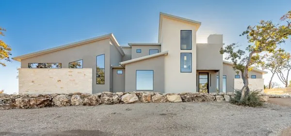 front view of a house with a outdoor space