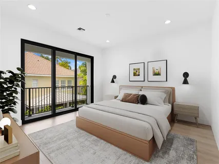 a view of balcony and wooden floor