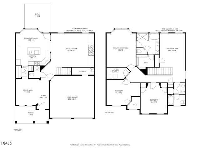 3607 Massey Pond Trail Raleigh, NC 27616 - Photo 44 of 44 261256 floorplan