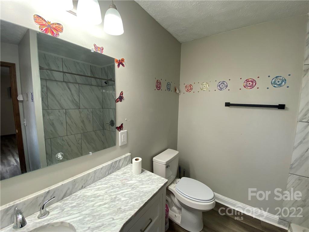 1081 Blalock Dairy Road Roxboro, NC 27574 - Photo 19 of 25 a bathroom with a granite countertop toilet sink and shower