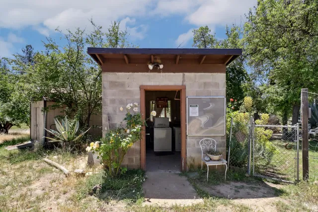 a view of a lake with a mountain in the background