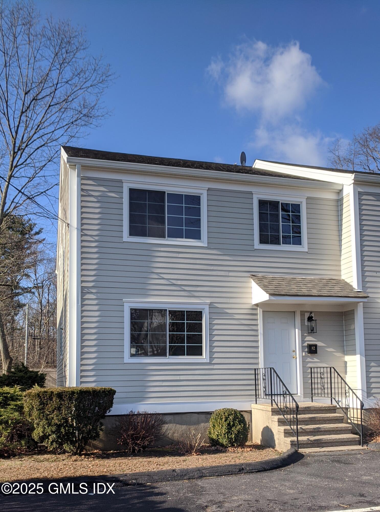 a front view of a house