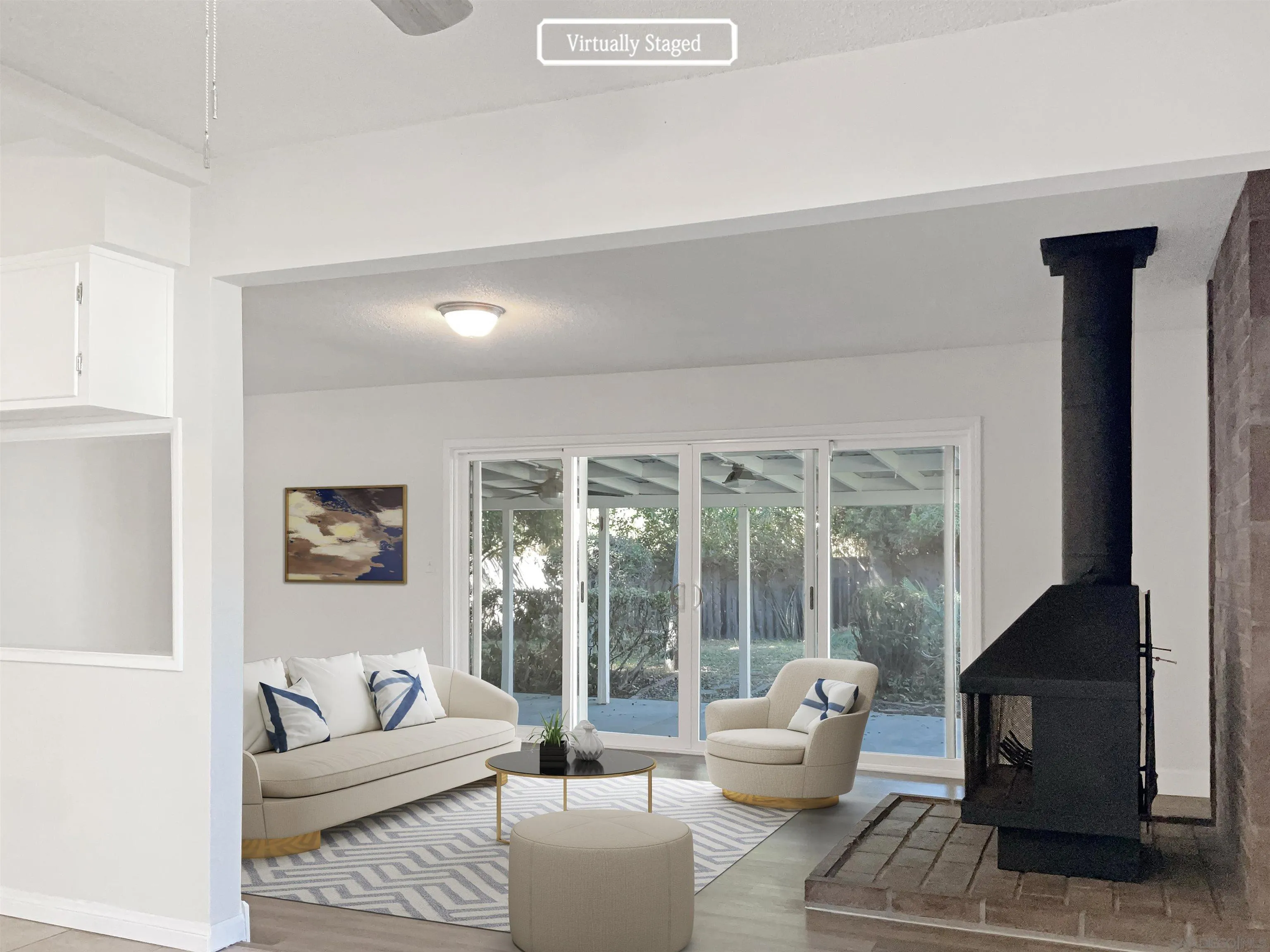 2850 Skyline Drive Lemon Grove, CA 91945 - Photo 2 of 17 a living room with furniture and a fireplace