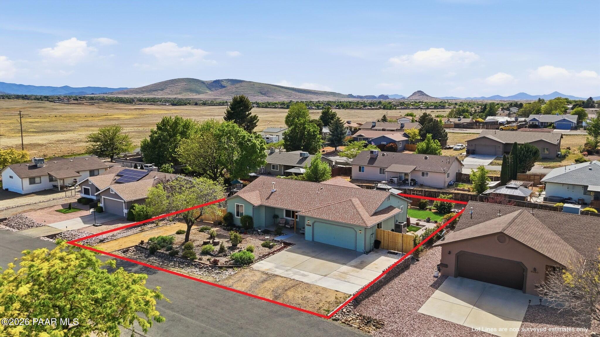 6040 North Rim Drive Prescott Valley, AZ 86314 - Photo 27 of 30 027_Aerial w Lot Lines