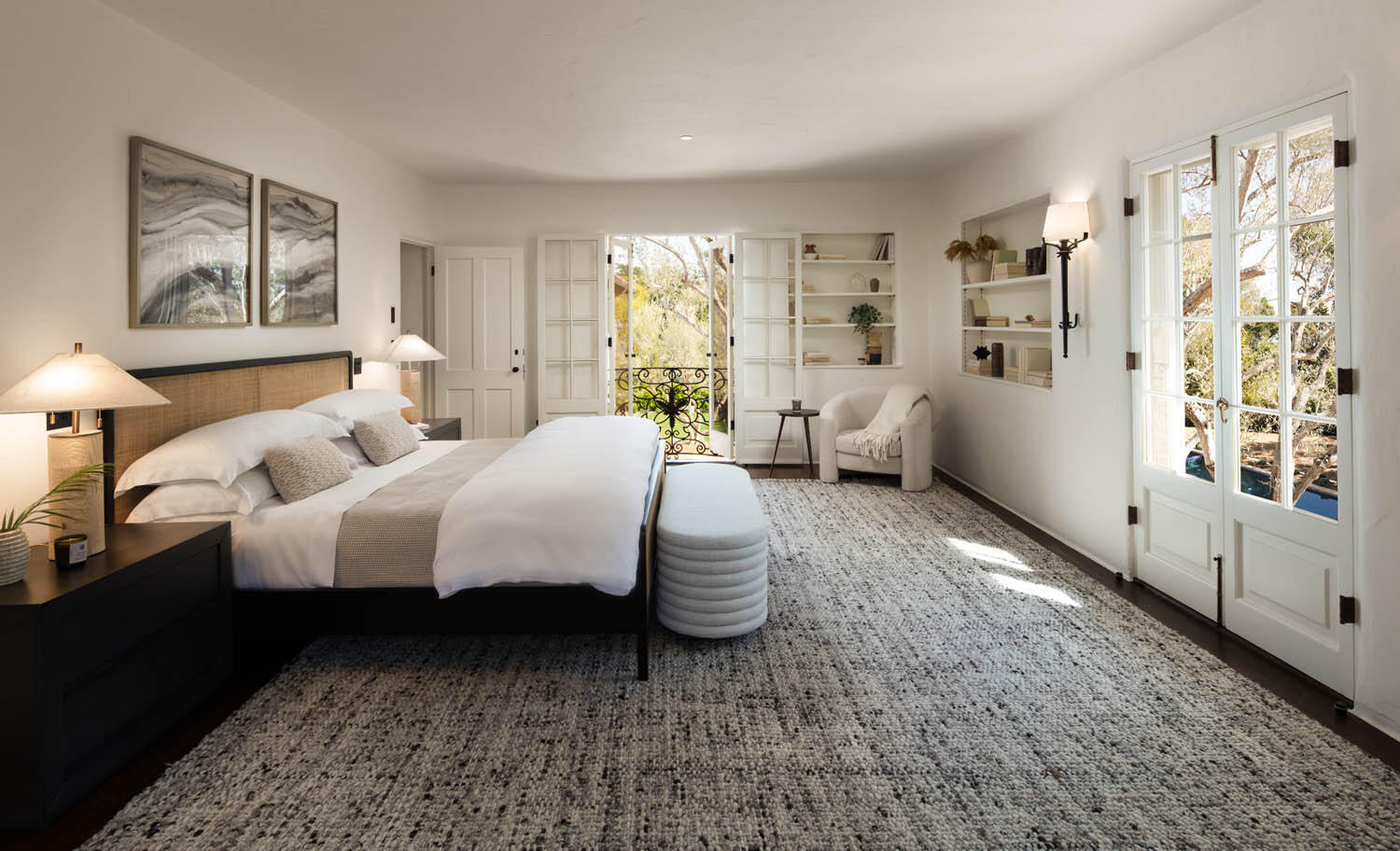 770 Hot Springs Road Montecito, CA 93108 - Photo 12 of 33 a bedroom with a large bed and a window