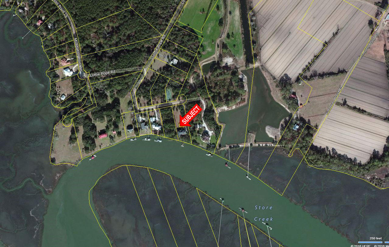 9162 Lottie Pope Road Edisto Island, SC 29438 - Photo 72 of 85 Aerial of 9162 Lottie Pope showing Tenni