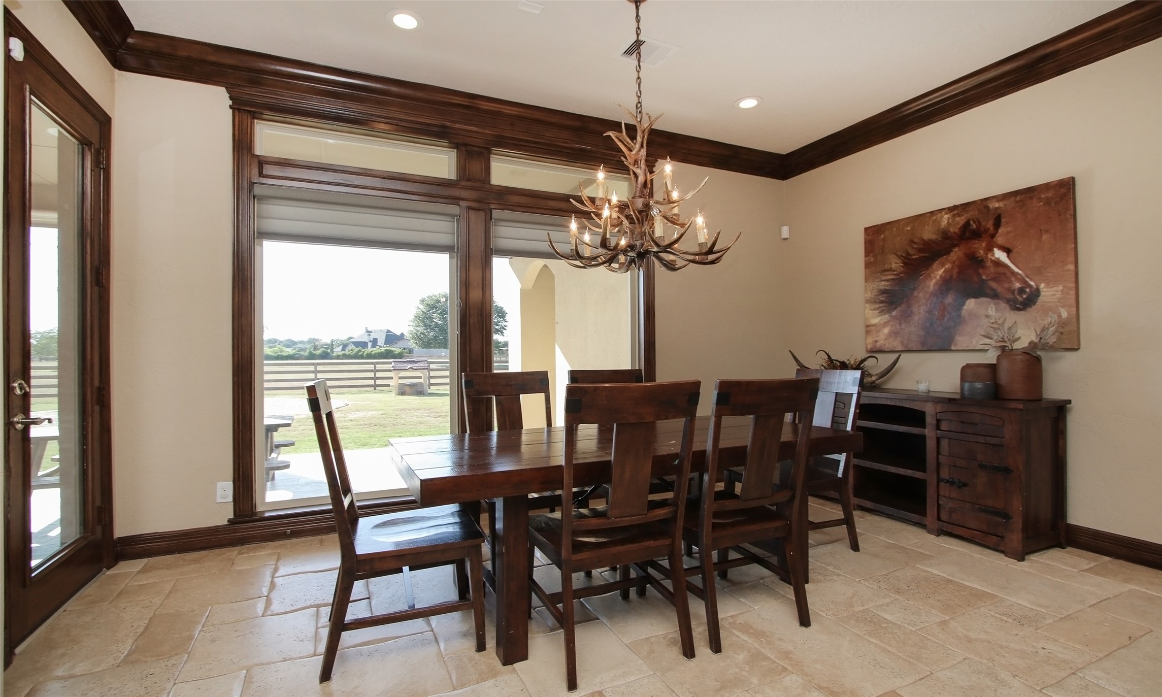 624 High Meadow Ranch Drive Magnolia, TX 77355 - Photo 18 of 42 a view of a dining room with furniture window and outside view