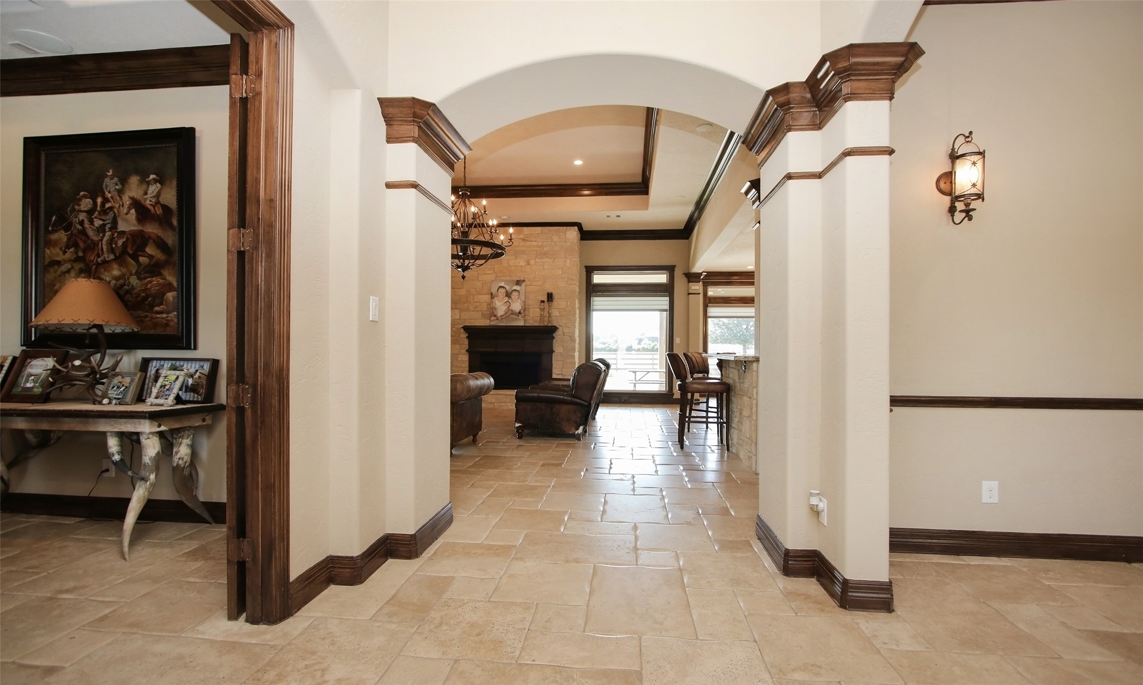 624 High Meadow Ranch Drive Magnolia, TX 77355 - Photo 9 of 42 a view of a hallway view with living room and furniture