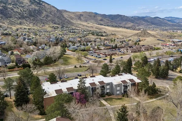 an aerial view of a city