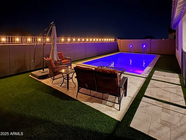 a view of an outdoor space with seating