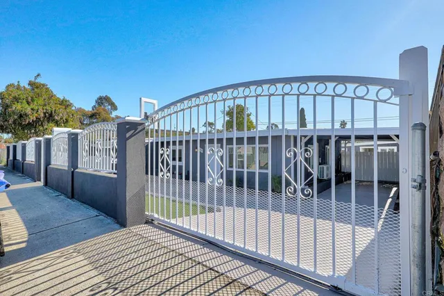 a view of balcony with wooden floor