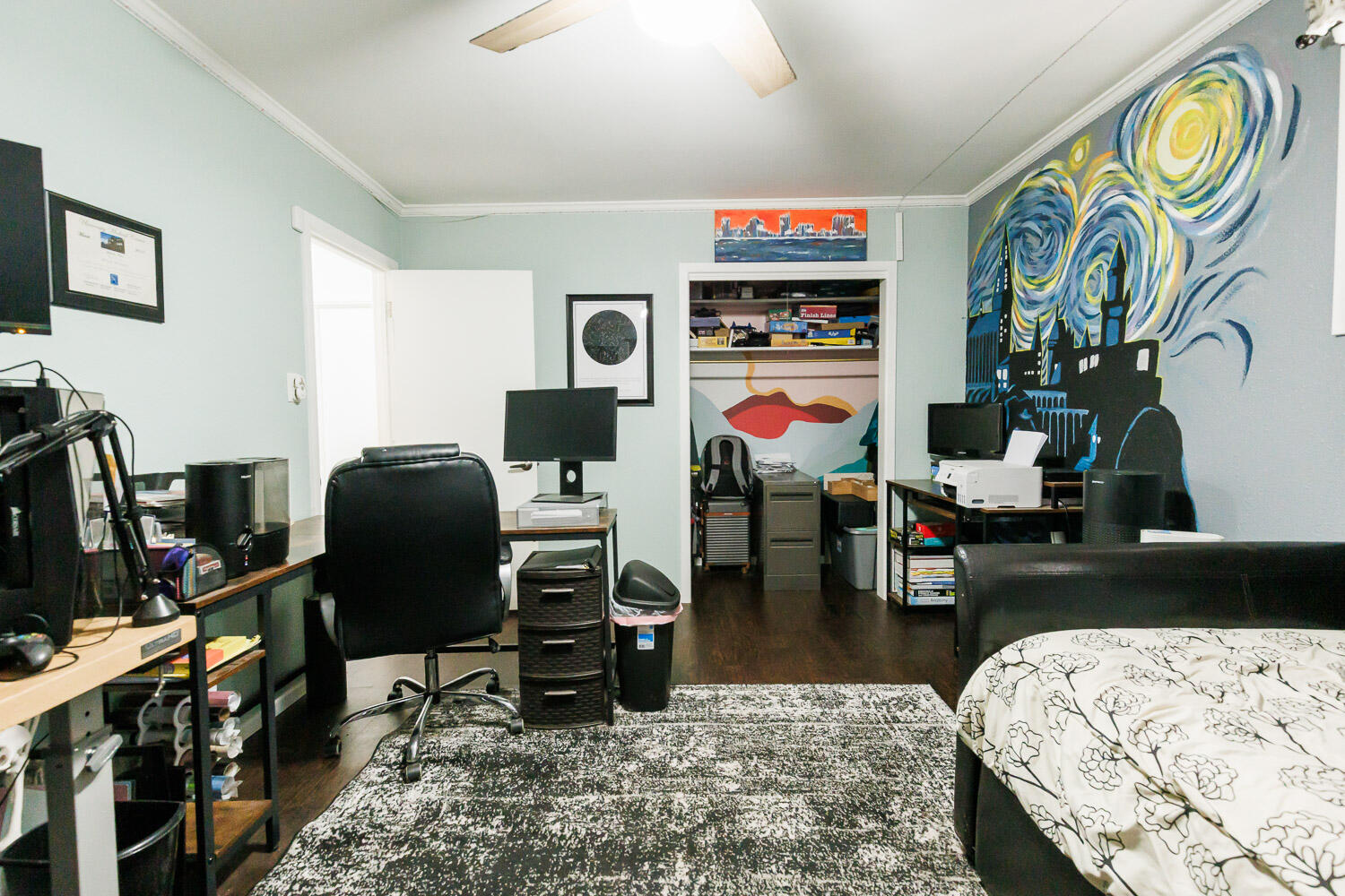2718 55th Street Lubbock, TX 79413 - Photo 37 of 58 a living room with furniture and flat screen tv