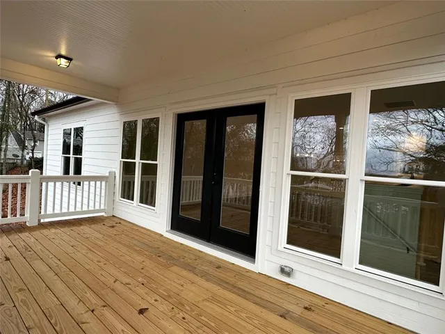 a view of a house with a balcony