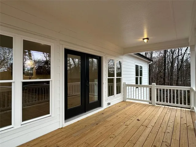 a view of a house with wooden floor