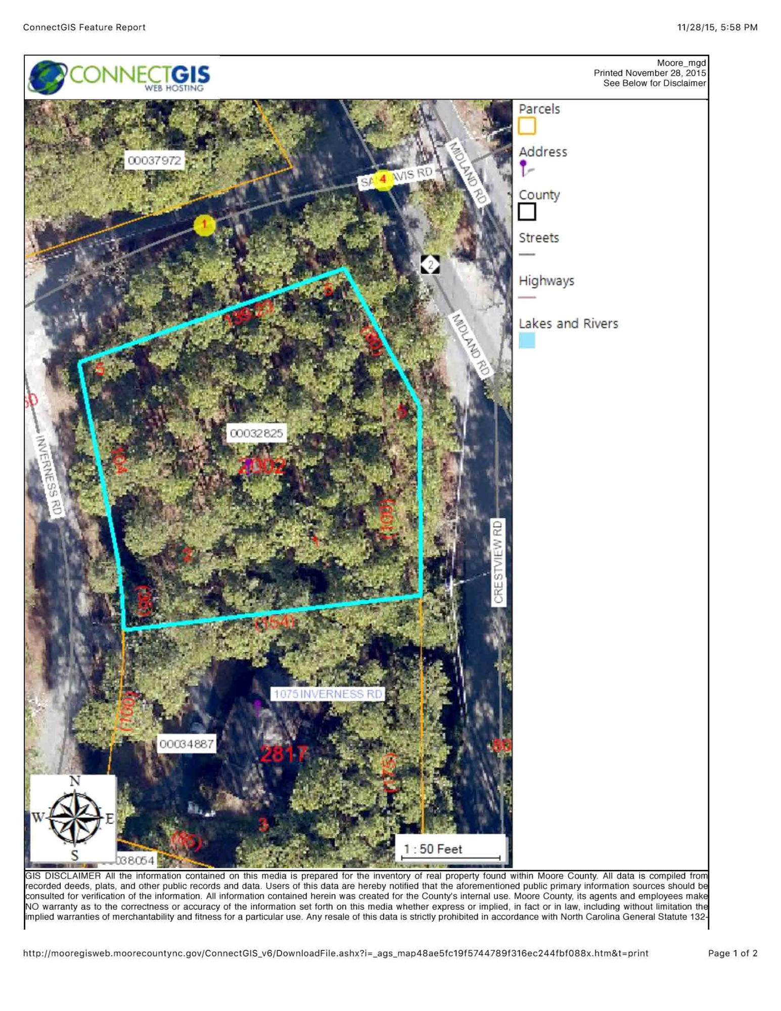 1055 Inverness Road Southern Pines, NC 28387 - Photo 1 of 1 Land Plat