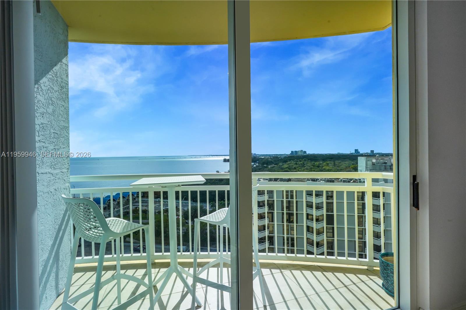 2475 Brickell Avenue, Unit 1509 Miami, FL 33129 - Photo 6 of 31 South View over Biscayne Bay