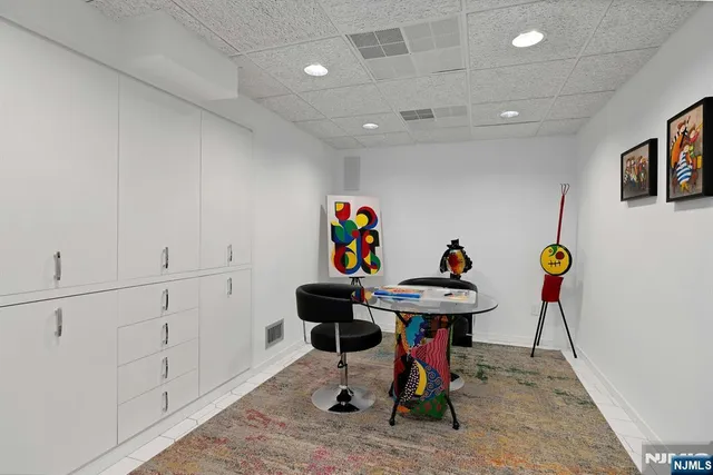 a view of a room with furniture