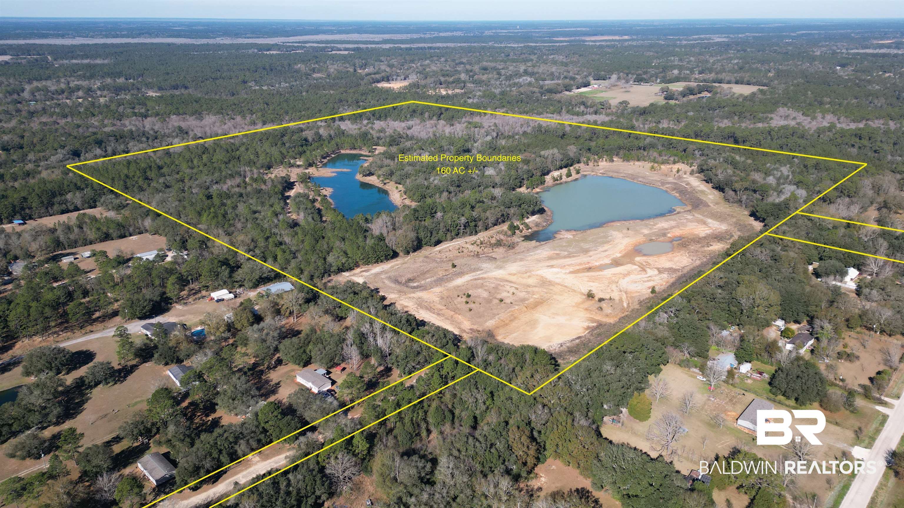 14830 Old Pascagoula Road Grand Bay, AL 36541 - Photo 3 of 32 Drone / aerial view featuring a water view