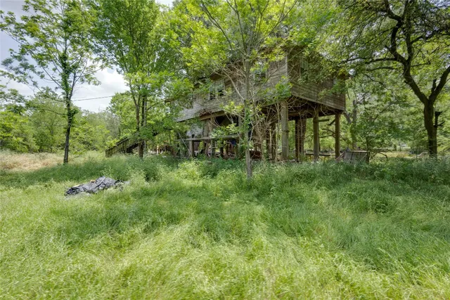 a backyard of a house with lots of green space