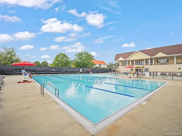 a view of swimming pool with a lounge chairs