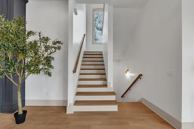a dining room with furniture and a yard