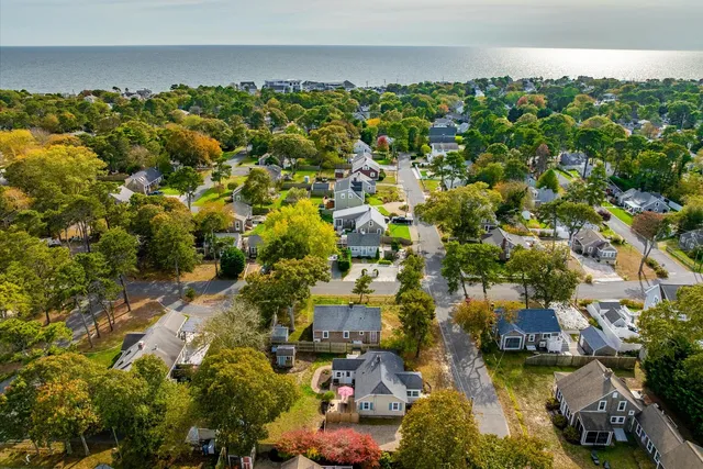 an aerial view of multiple house