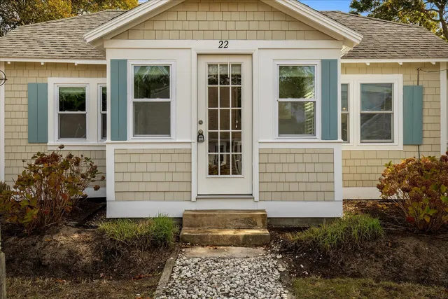 a front view of a house