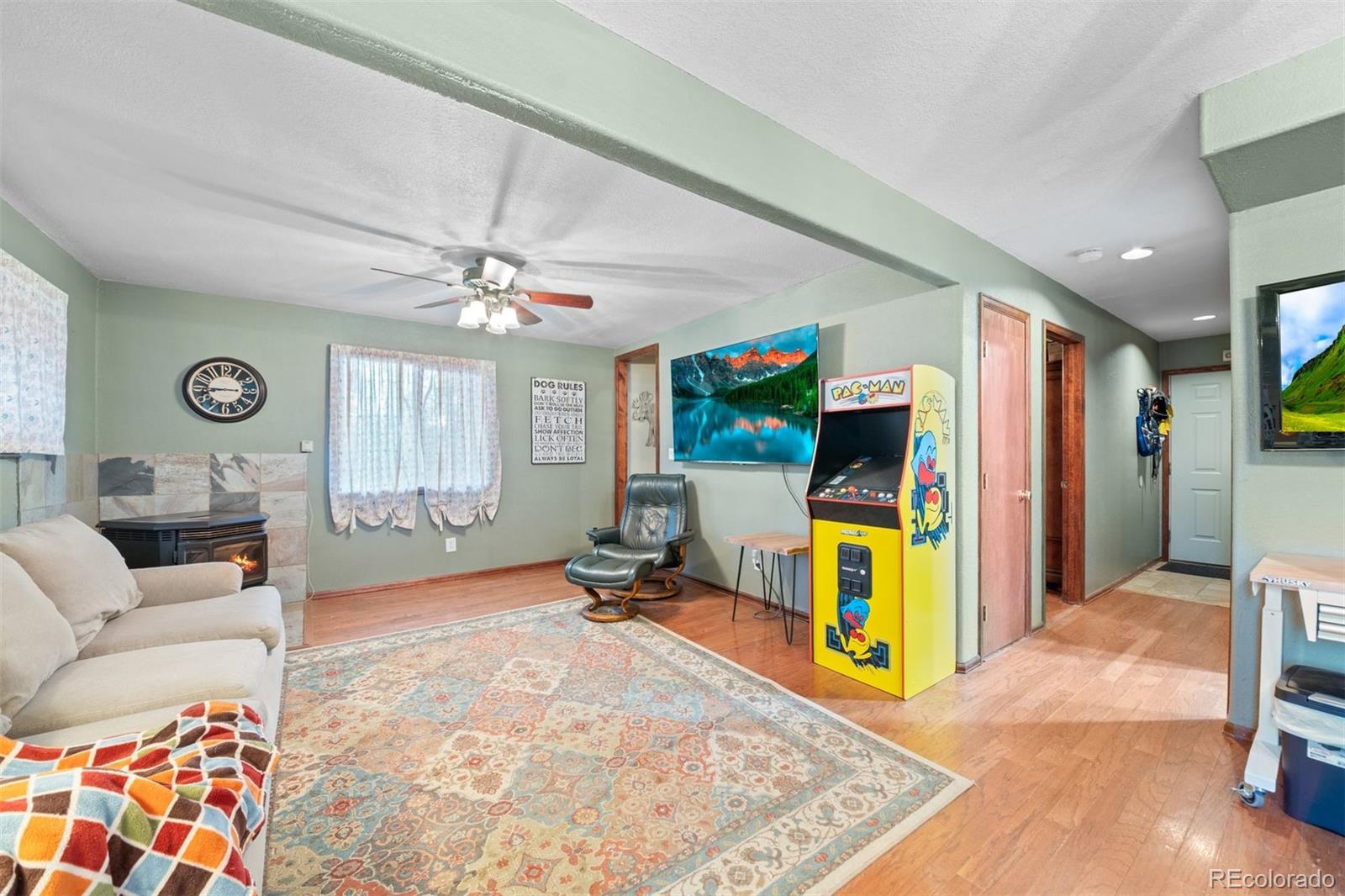 609 Gold Flake Terrace Bailey, CO 80421 - Photo 21 of 47 a living room with furniture and a flat screen tv