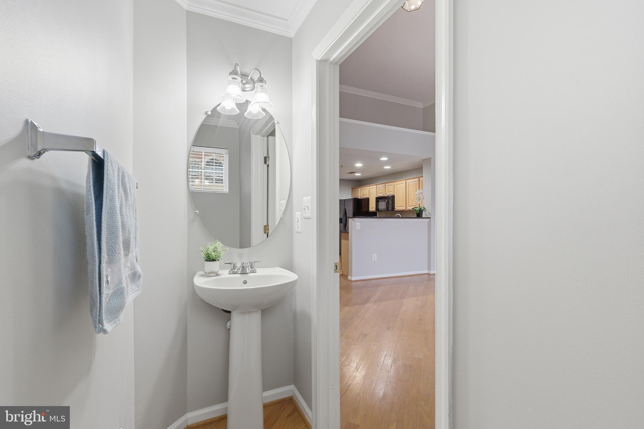 1934 Crescent Park Drive, Unit 28A Reston, VA 20190 - Photo 10 of 38 a bathroom with a sink and a mirror