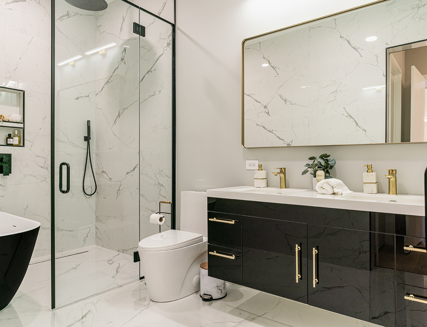 2024 West Irving Park Road, Unit 304 Chicago, IL 60618 - Photo 11 of 12 a bathroom with a sink and mirror with toilet