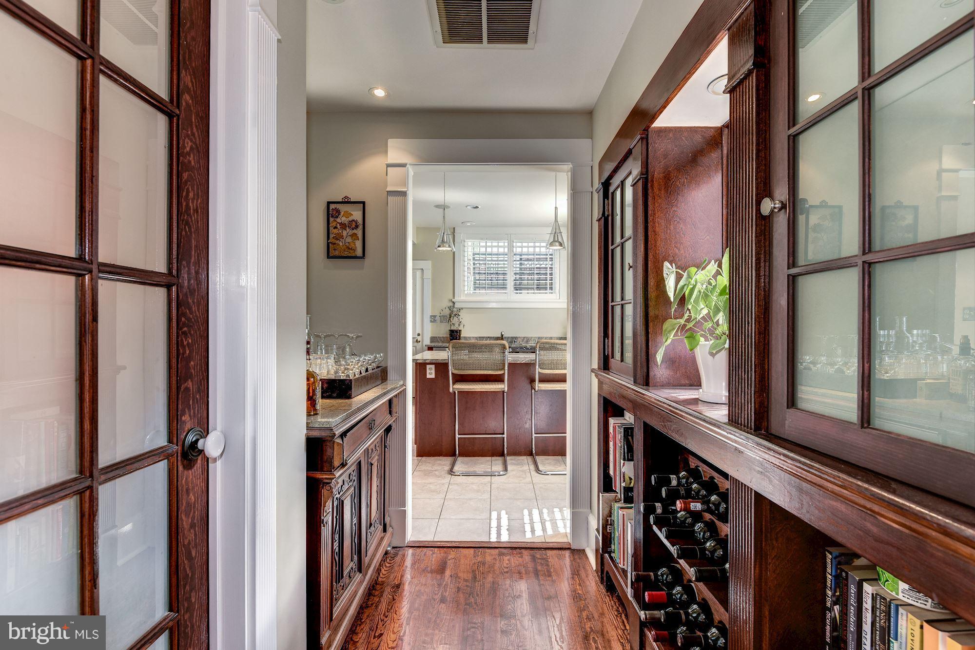 1905 16th Street Northwest Washington, DC 20009 - Photo 7 of 23 Wet Bar off Dining Room & Kitchen