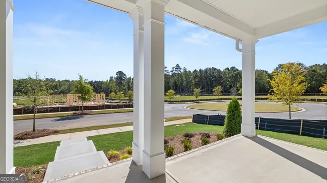 an empty room with an entryway