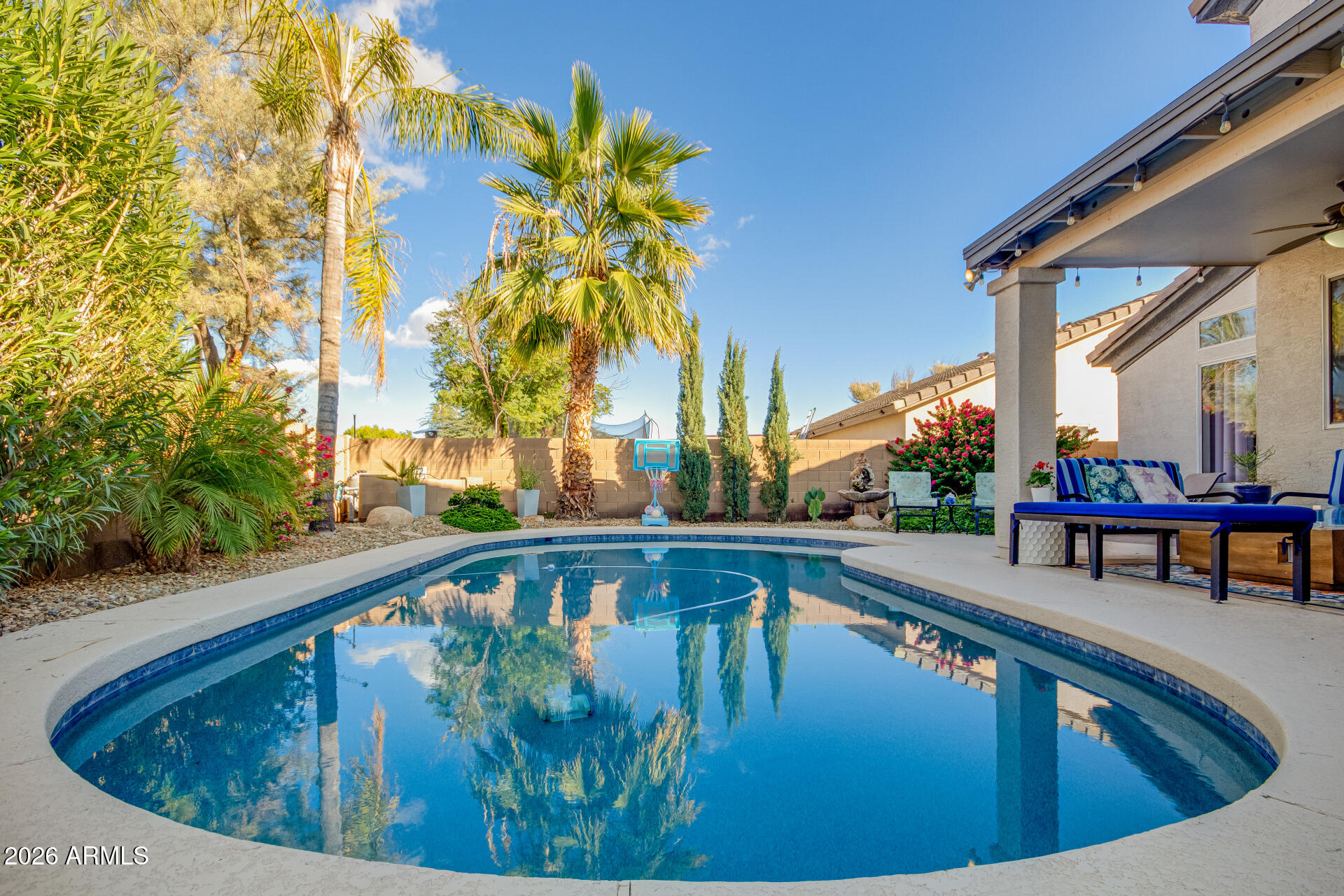 240 East Gail Court Gilbert, AZ 85296 - Photo 44 of 49 a view of swimming pool with outdoor seating