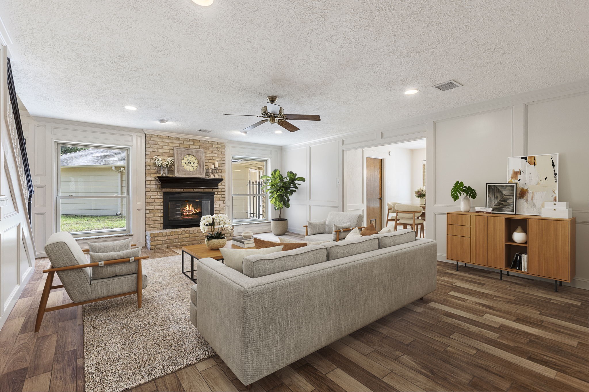 17706 Asphodel Lane Spring, TX 77379 - Photo 17 of 48 a living room with furniture fireplace and window