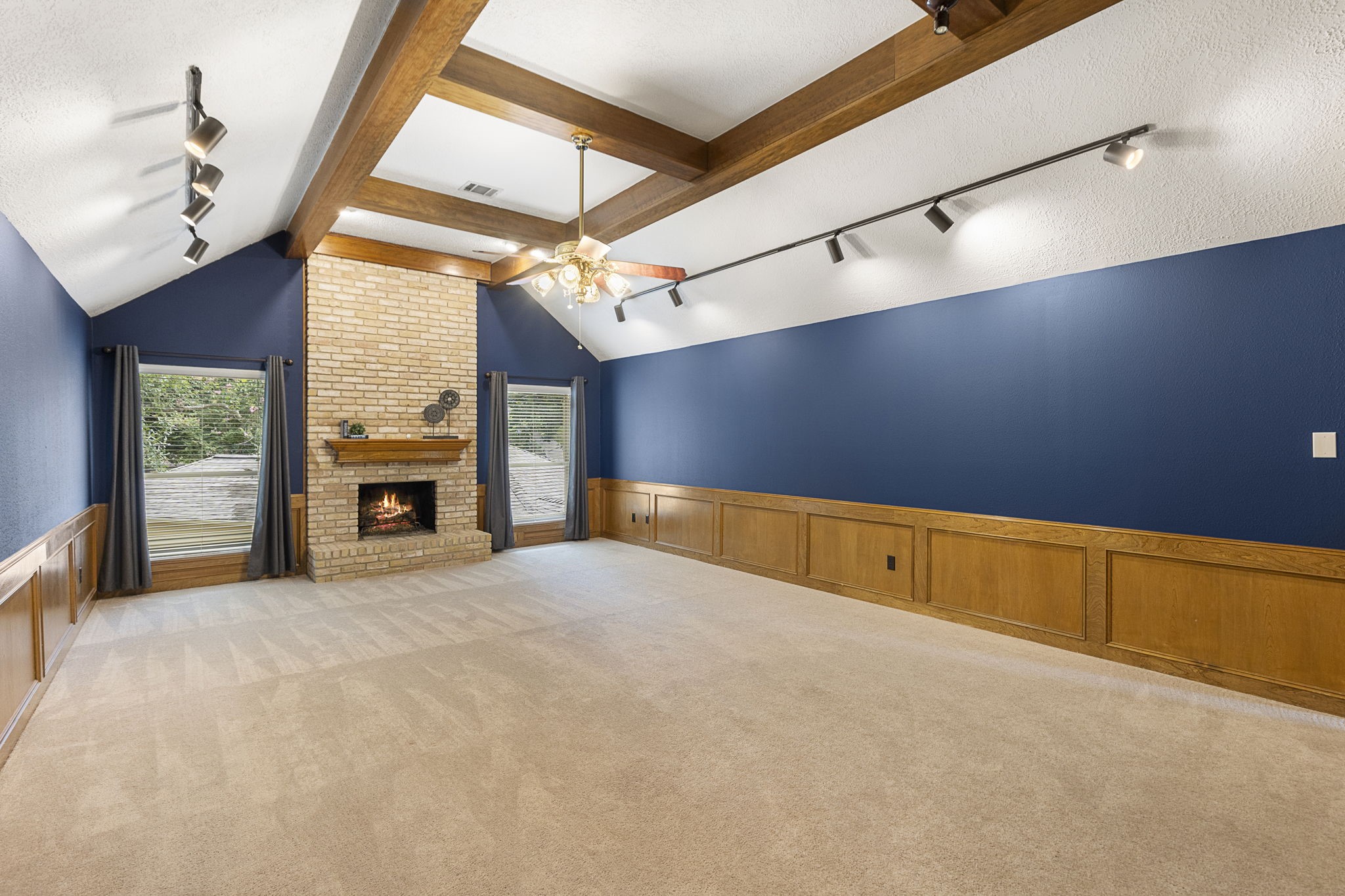 17706 Asphodel Lane Spring, TX 77379 - Photo 32 of 48 a view of an empty room with a fireplace