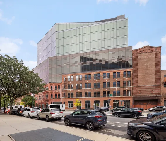 a car parked in front of a building