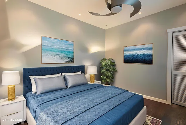 a view of a patio with furniture