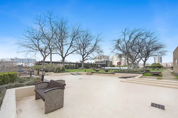a view of outdoor space with swimming pool and lounge chair