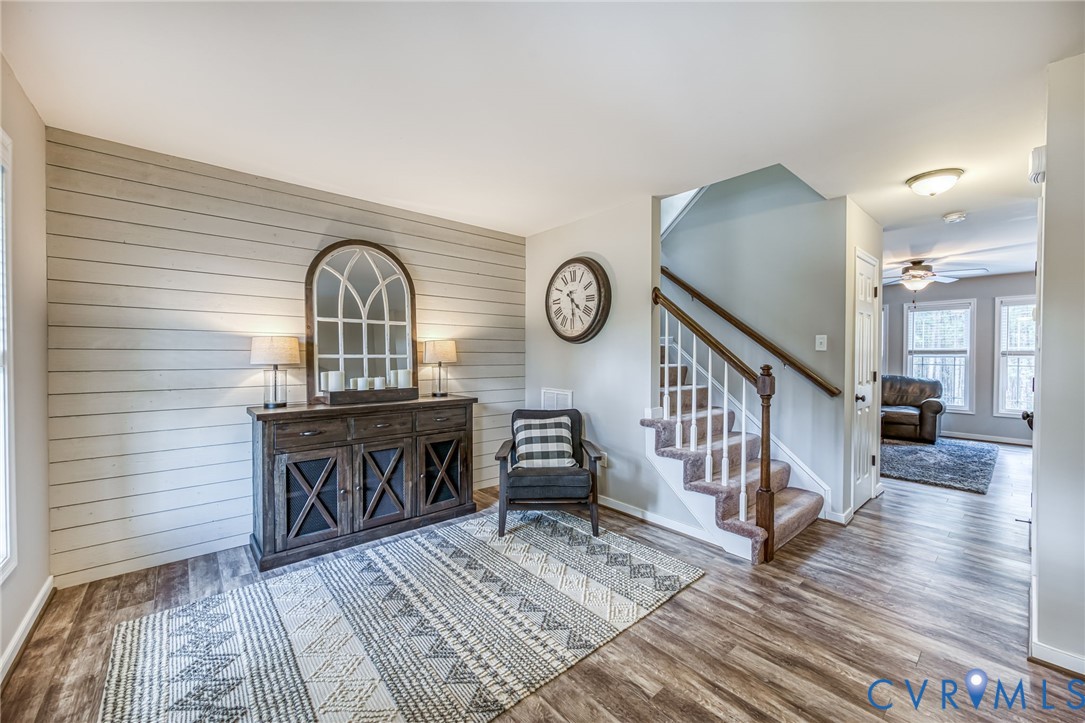 2024 Walnut Tree Place Powhatan, VA 23139 - Photo 4 of 30 a view of entryway livingroom and hall with wooden floor