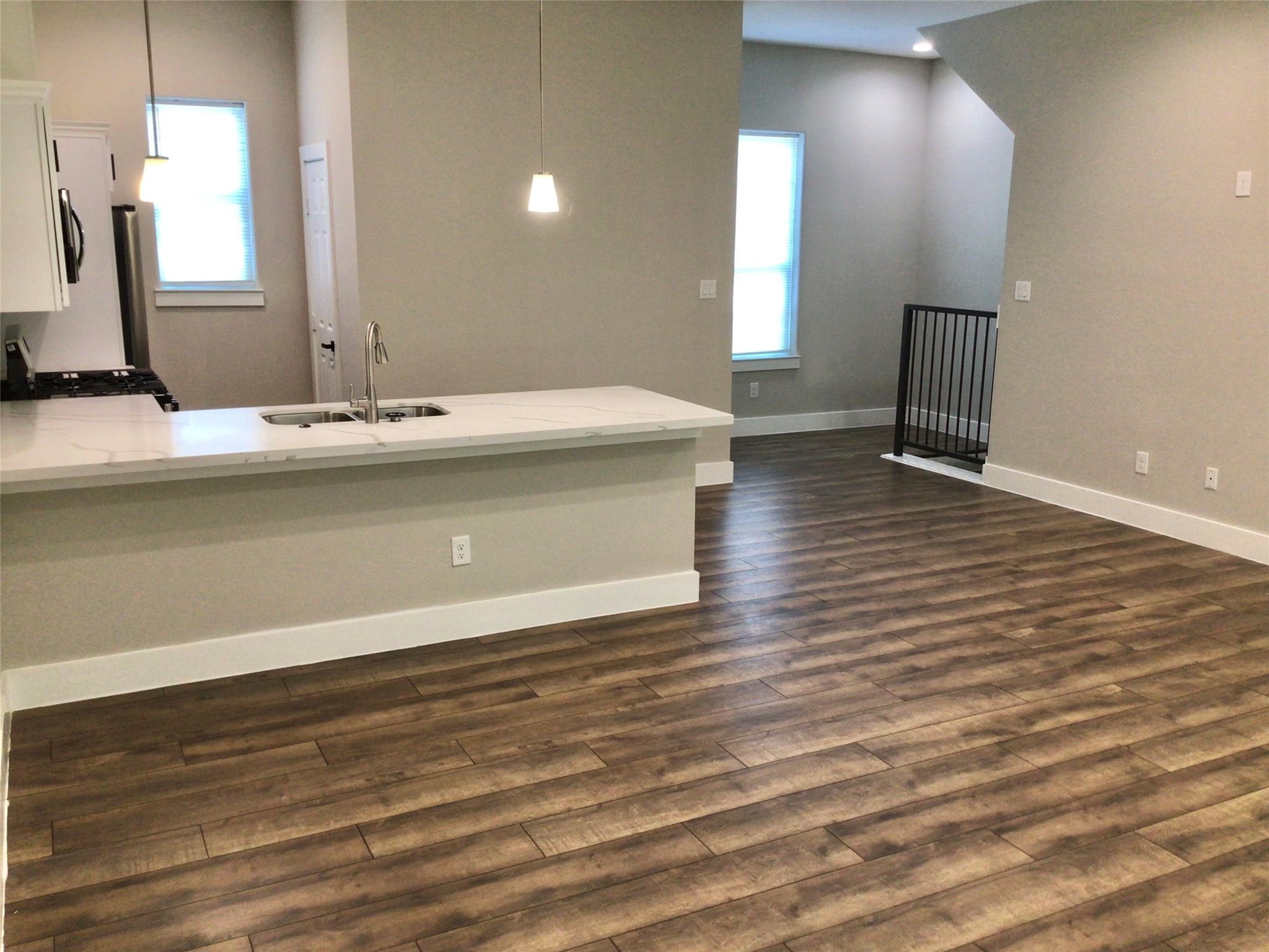 2109 Marnel Road, Unit D Houston, TX 77055 - Photo 8 of 26 a view of a living room and wooden floor
