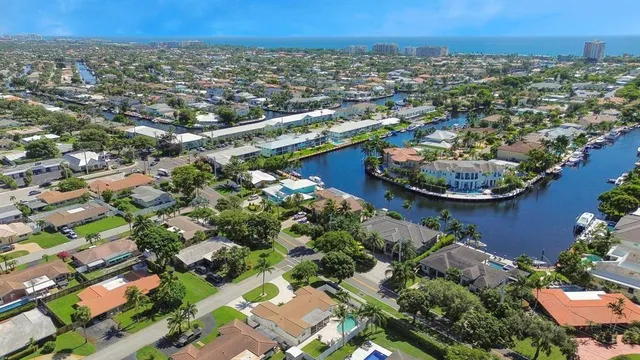 an aerial view of multiple house
