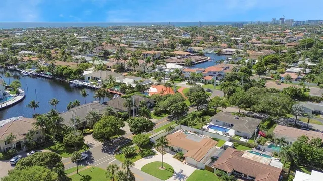 an aerial view of multiple house