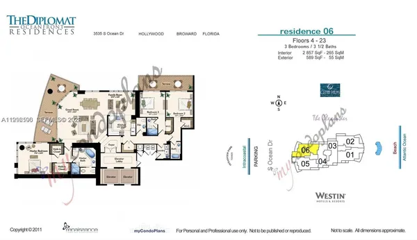 $9,800 | 3535 South Ocean Drive, Unit 1006, Hollywood, FL 33019