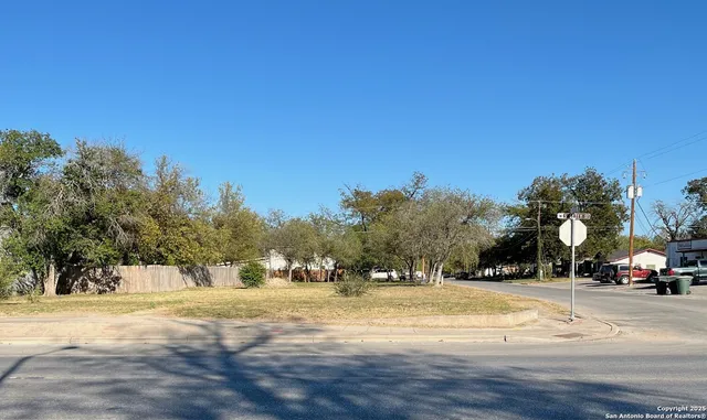 a view of road with trees